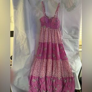 pink maxi dress small